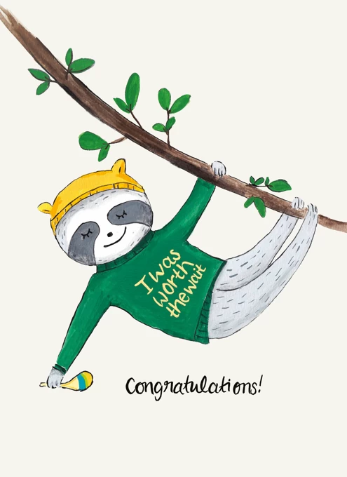 Baby Sloth - Congratulations New Baby