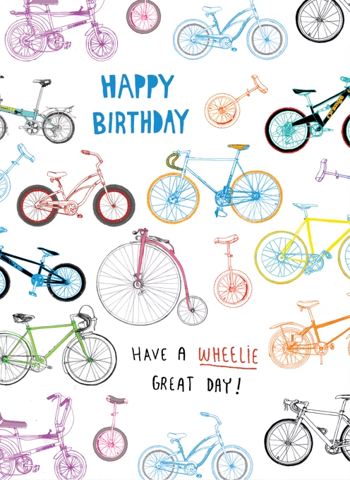 Bicycles Birthday Repeat Pattern