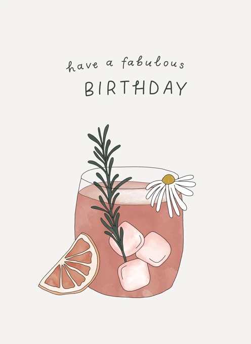 Have a Fabulous Birthday Cocktail