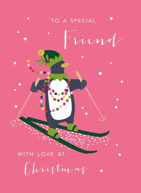 Special Friend Skiing Penguin