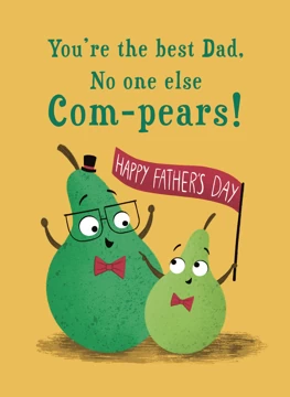 Funny Pears Fathers Day Card