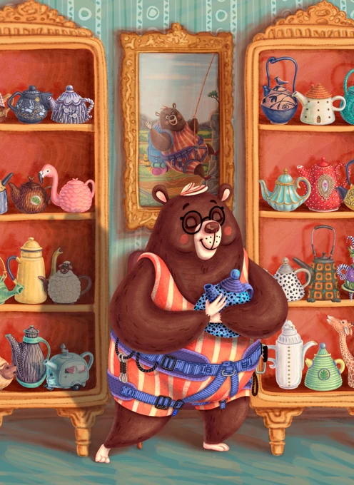 Bear Collector Of Teapots