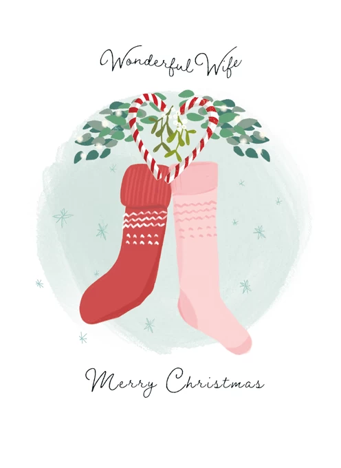 Wonderful Wife Christmas Card