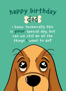 Dog Dad Birthday Card