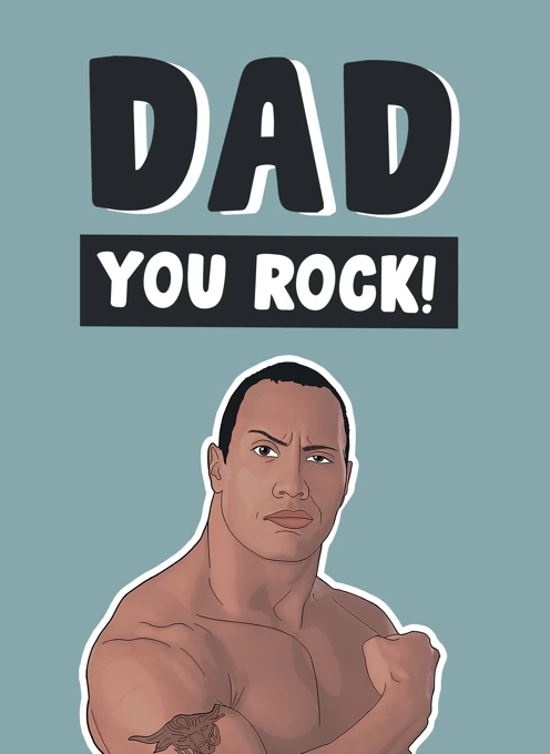 The Rock Father's Day Card