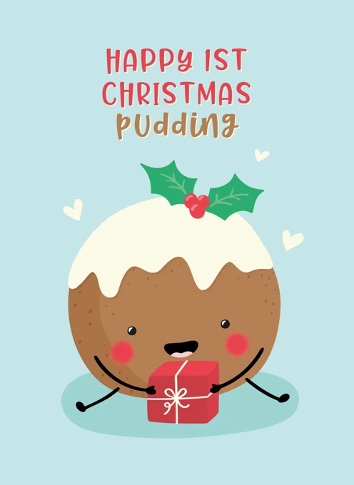 Happy 1st Christmas Pudding