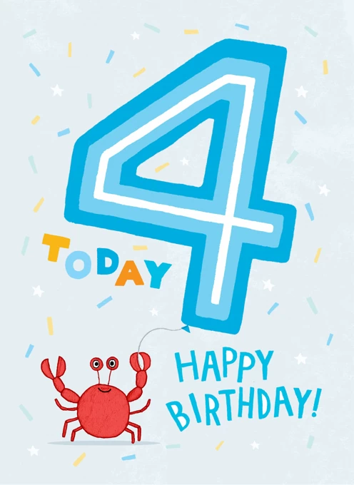 4 Today Happy Birthday! Crab Card