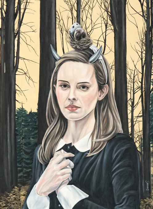 Painting of Young Horned Girl
