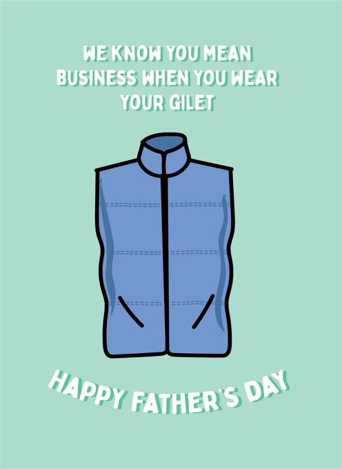 Business Gilet - Happy Father's Day