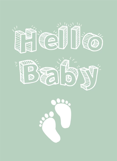 Hello Baby - New Baby Card