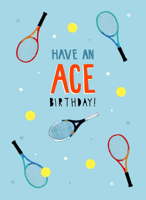 Ace Birthday! Tennis Design