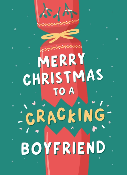 Cracking Boyfriend Christmas Card