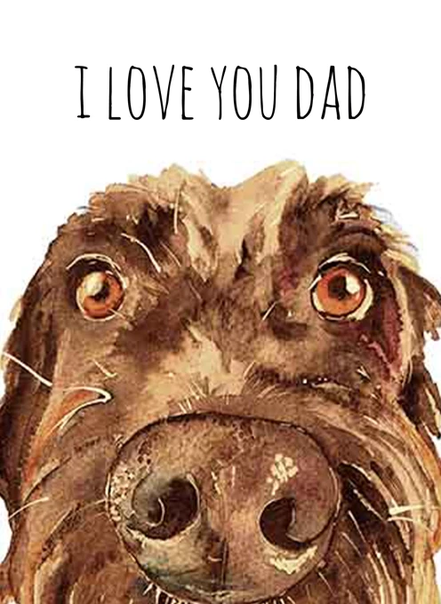 Scruffy Brown Dog Card for Dad