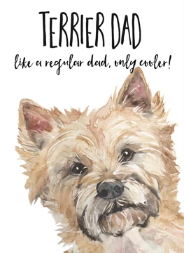 Cairn Terrier Greeting Card for Dads