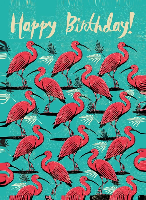 Birthday Flamingos