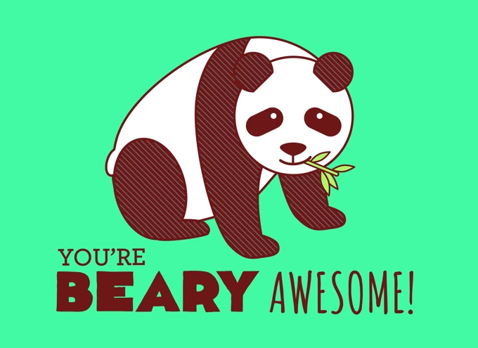 You're Beary Awesome Panda Card