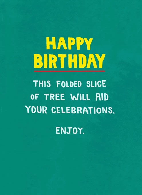 Happy Birthday Slice Of Tree