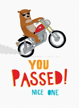 You Passed! Motorcycle Test