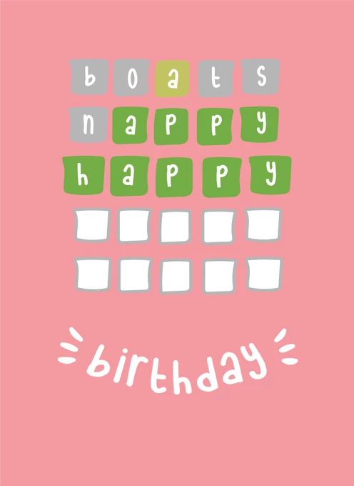 Wordle Happy Birthday Card