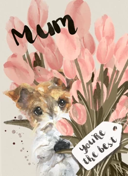 Fox Terrier Card for Mum