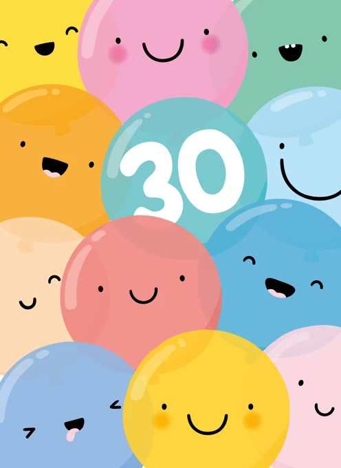 Happy Balloons 30th