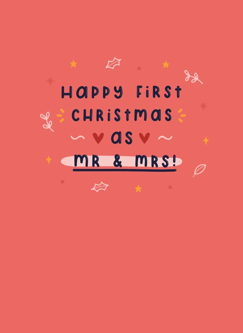 Happy First Christmas as Mr & Mrs