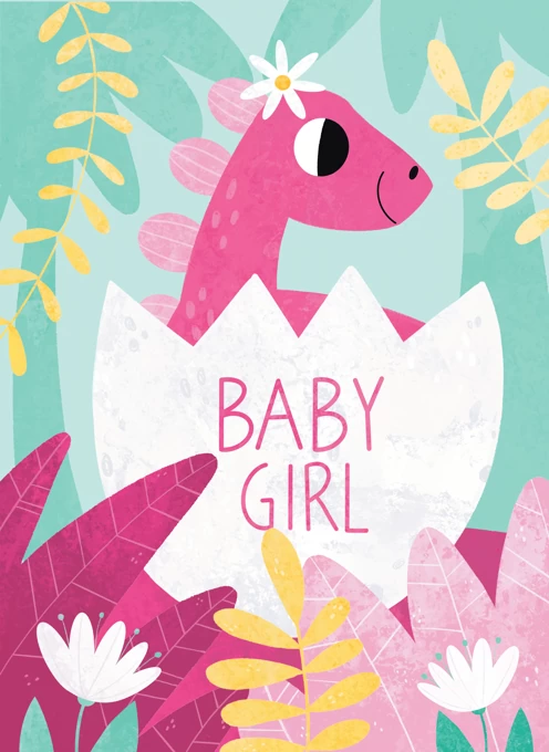 Newborn Card For Baby Girl