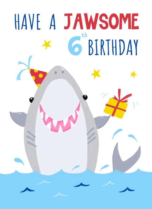 6th Birthday Jawsome Shark