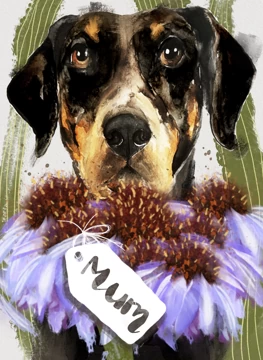 Doberman Dog Card for Mum
