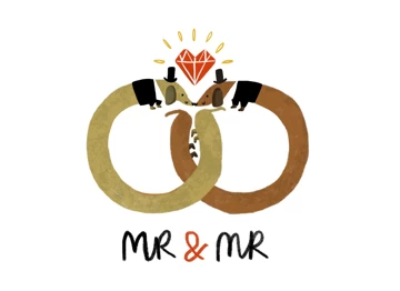 Mr & Mr Engagement/Wedding Card