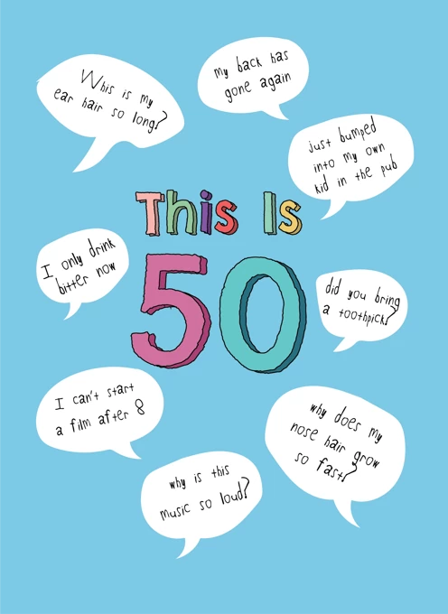 This is 50 - For him 50th Birthday Card