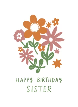 Happy Birthday Sister Flowers