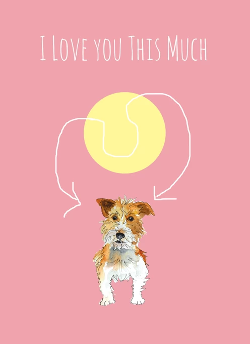 I Love You Jack Russell Terrier card