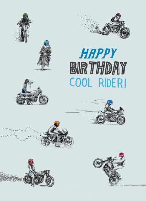 Motorcycle Cool Rider Birthday
