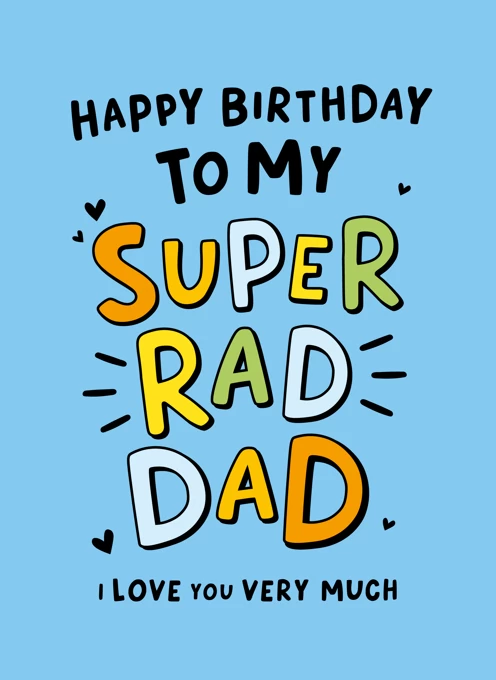 My Super Rad Dad Birthday Card