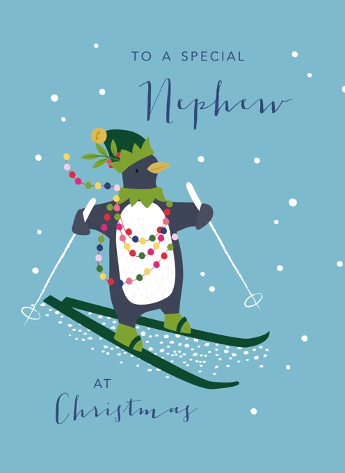 Nephew Skiing Penguin