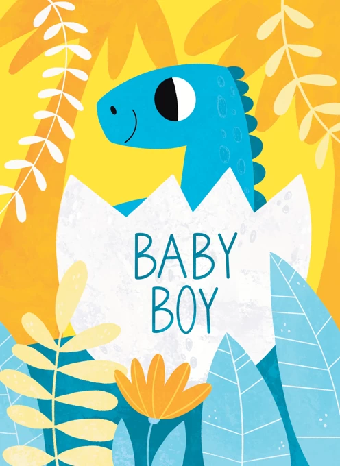 Cute Dinosaur Newborn Card