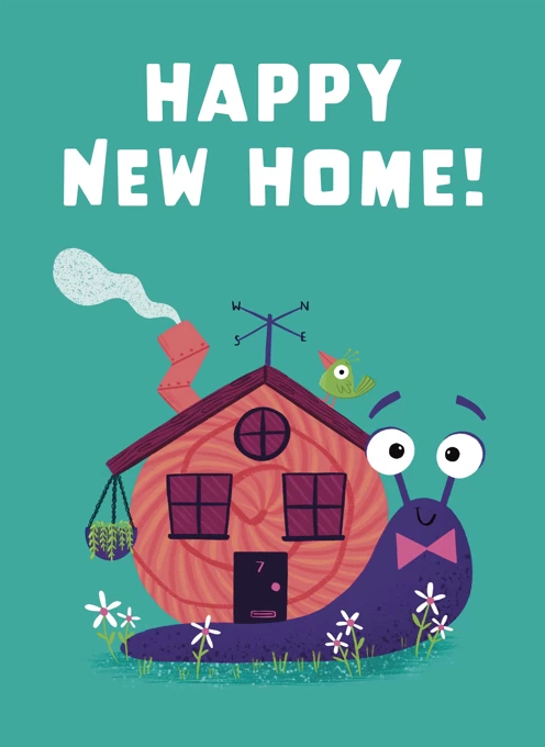 Happy New Home Snail Card