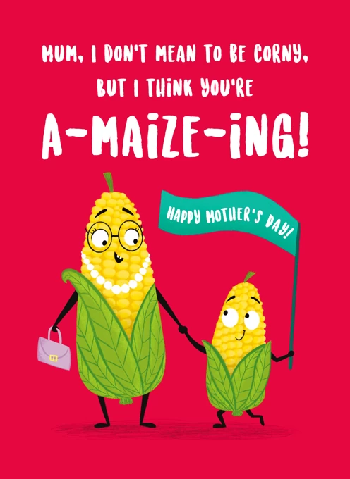 Sweetcorn Mother's Day Card
