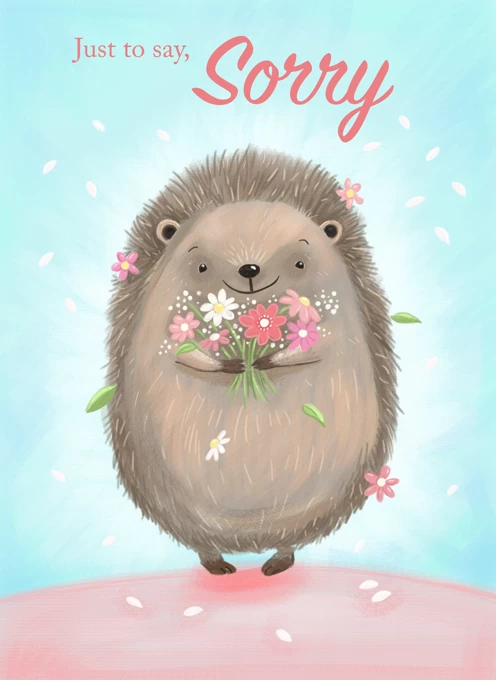 Sorry Hedgehog Flowers