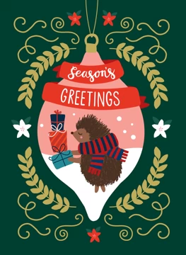 Season's Greetings Hedgehog