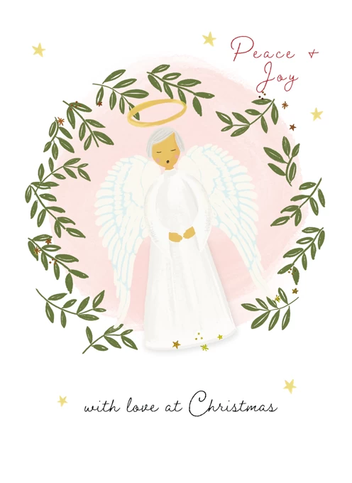 Christmas Angel Foiled Christmas Card