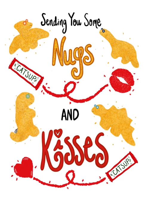 Nugs and Kisses Love Card