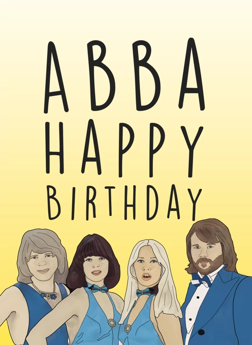 ABBA Birthday Card