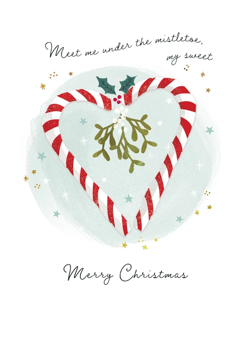 Under the Mistletoe Christmas Card