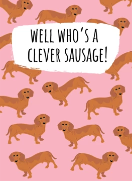 Clever Sausage - New Job / Congratulations Card