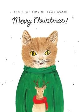 Christmas Cat - Merry Christmas!