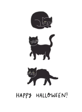 Happy Halloween Spooky Black Cat