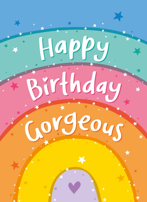 Rainbow Bright Birthday Card