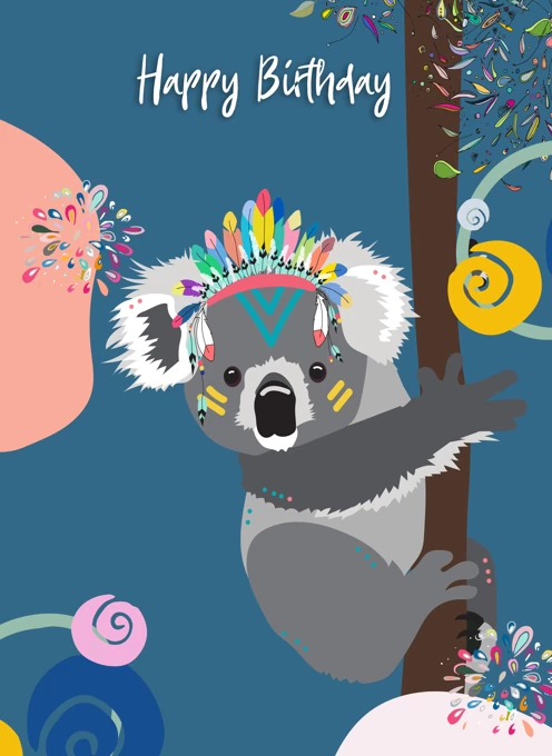 Koala Happy Birthday Card